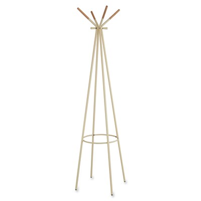 Safco Family Floor Steel Coat Rack, Cream (4256CRM)
