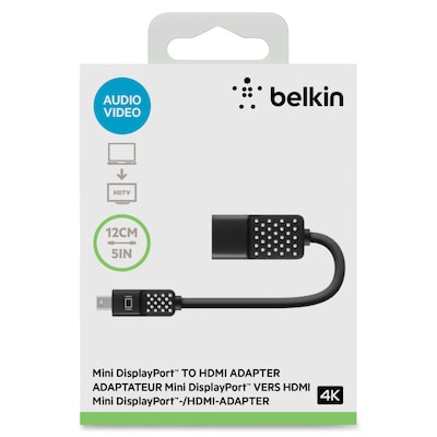 Belkin Mini DisplayPort/HDMI Audio/Video Cable, HDMI/Mini DisplayPort for Audio/Video Device