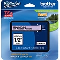 Brother P-touch TZe-MQF31 Laminated Label Maker Tape, 1/2 x 26-2/10, Black on Pastel Purple (TZe-M
