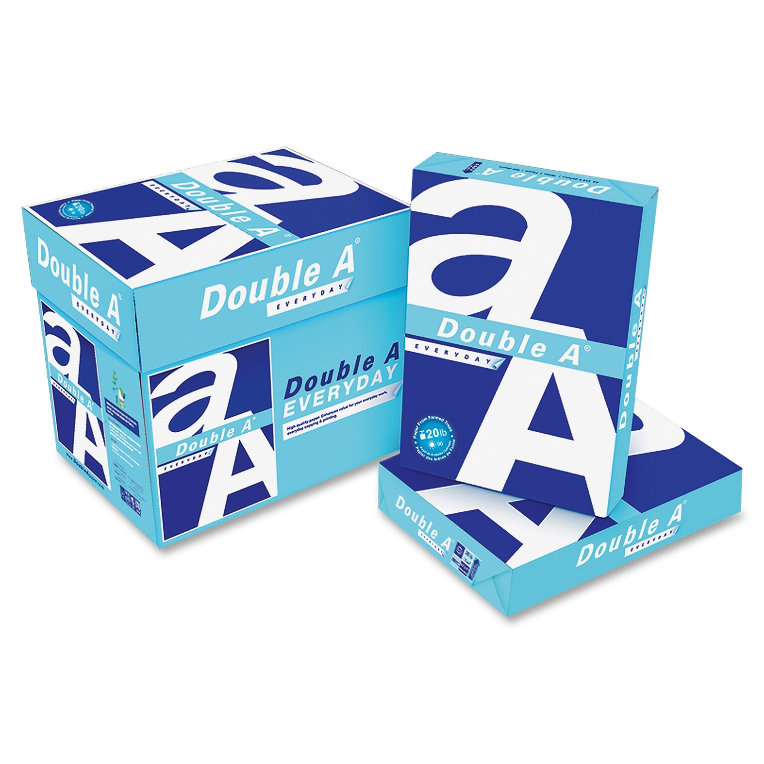 Double A Everyday 8.5 x 11 Multipurpose Paper, 96 Brightness, 500/Ream, 10 Reams/Carton (DAA851120)