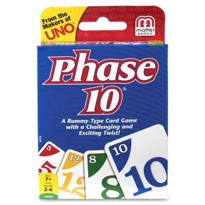UNO Phase 10 Card Game, 2 to 6 Players (W4729)