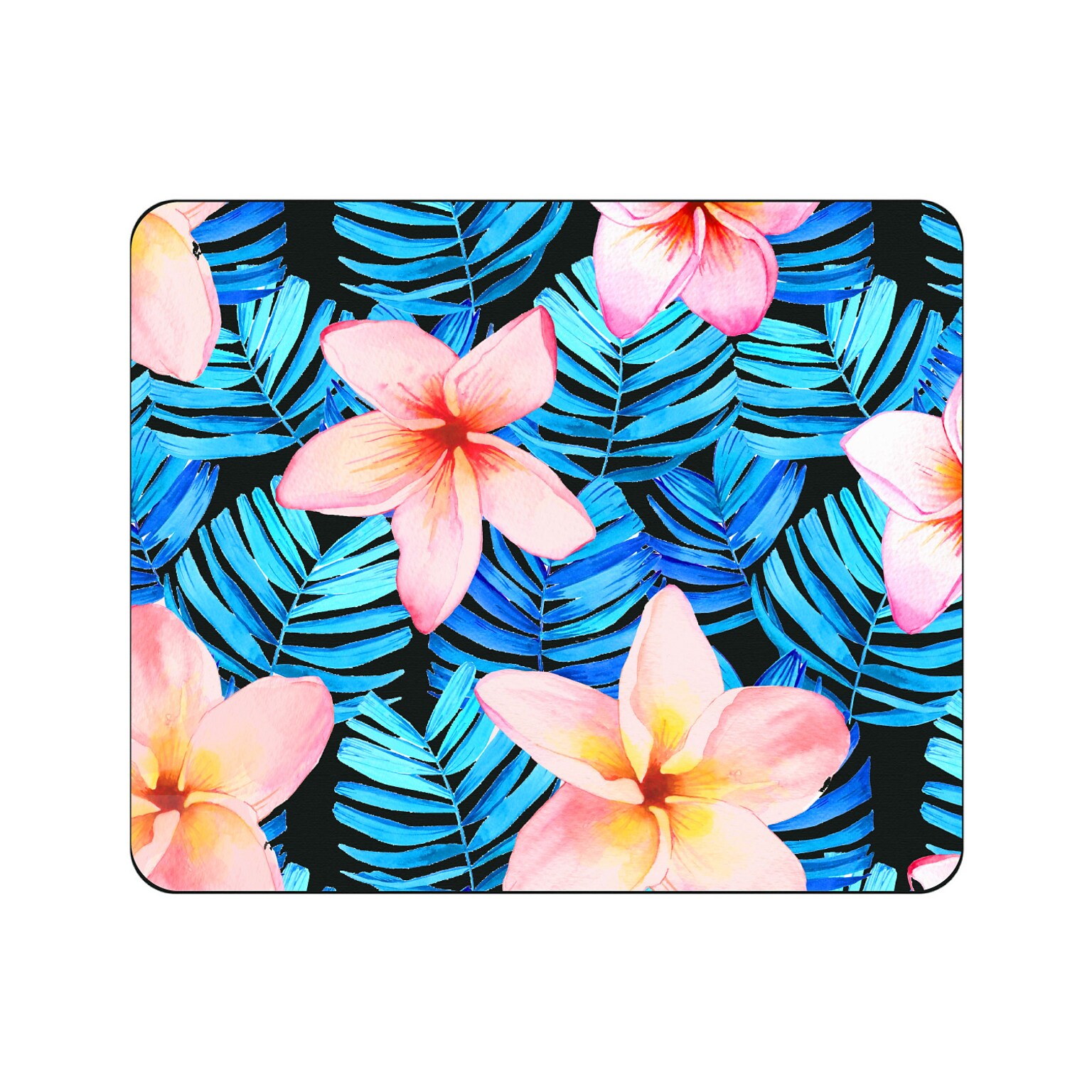 OTM Essentials Prints Mouse Pad, Plumerias Red and Blue (OP-MPV1BM-Z013A)