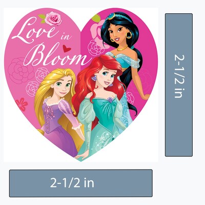 SmileMakers® Disney Princess Shaped Valentines Day Stickers; 2-1/2”H x 2-1/2”W, 100/Box