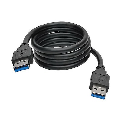 Tripp Lite U320-003-BK 3 SuperSpeed USB 3.0 Type A Male/Male Data Transfer Cable, Black (12253345)