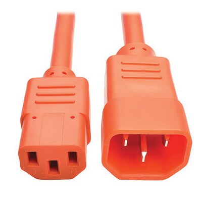 Tripp Lite 6 IEC-320-C14 to IEC-320-C13 Male/Female Standard Computer Power Extension Cord, Orange (P004-006-AOR)