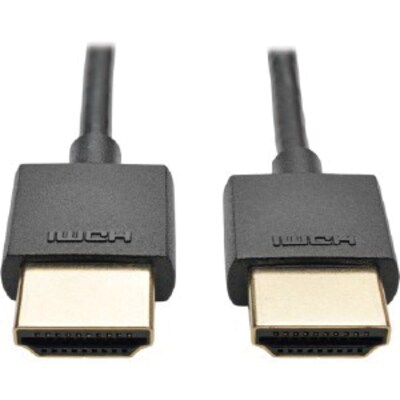 Tripp Lite P569-003-SLIM 3 High Speed HDMI Male/Male Digital Audio/Video Cable with Ethernet, Black