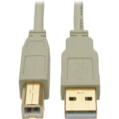 Tripp Lite U022 10 USB 2.0 Type-A to Type-B Male/Male Data Transfer Cable, Beige