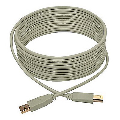 Tripp Lite U022 15 USB 2.0 Type-A to Type-B Male/Male Data Transfer Cable, Beige