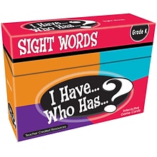 Teacher Created Resources I Have, Who Has Sight Words Game, Grade K (TCR7868)