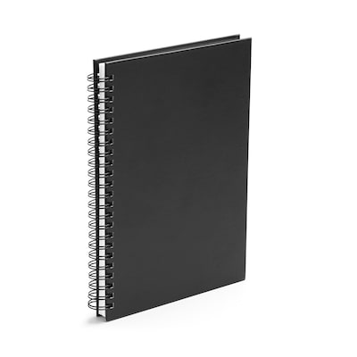Poppin, Medium, Spiral Notebooks, Black, 25/Pack (104119)