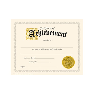 Trend Certificate of Achievement Classic Certificates, 30 CT (T-2562)