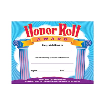 Certificates & Awards, Trend® Honor Roll Award Certificates