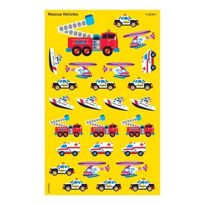 Trend Rescue Vehicles superShapes Stickers-Large, 208 CT (T-46301)