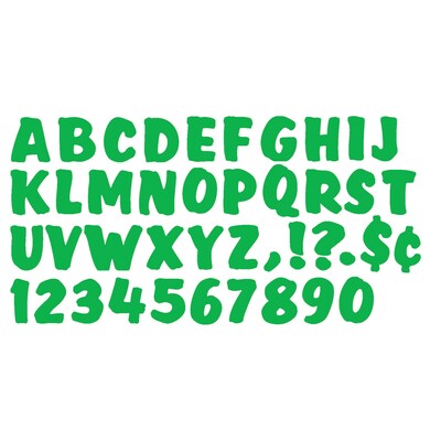 Splash Uppercase Ready Letters, Green, 4