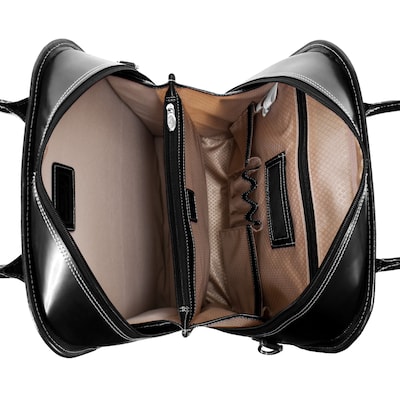 McKlein W Series Laptop Roller, Black Trimmed In Sand Leather (96495)