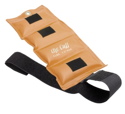 The Deluxe Cuff® Ankle and Wrist Weight; 3 lb, Gold