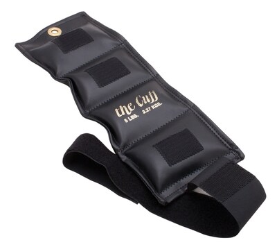 The Deluxe Cuff® Ankle and Wrist Weight; 5 lb, Black