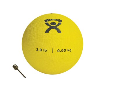 CanDo® Soft Pliable Medicine Ball; 5 Diameter, Yellow, 2 lb