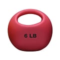 CanDo® One Handle Medicine Ball; 6 lb, Red