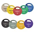 CanDo® One Handle Medicine Ball; 5 pc set (Tan, Yellow, Red, Green, Blue)