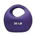 CanDo® One Handle Medicine Ball; 20 lb, Purple