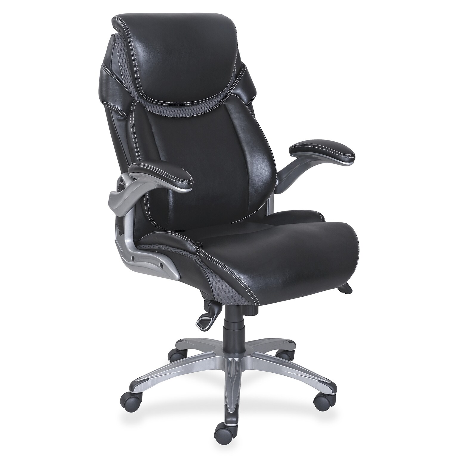 Lorell Wellness by Design Executive Chair, 5-Star Base, 30W x 27.7D x 46.7H, Black (LLR47921)