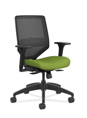 HON® Solve® ilira® Stretch Mid-Back Office Chair, Pear Fabric/Black Mesh