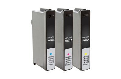 Quill Brand® Remanufactured Cyan/Magenta/Yellow High Yield Ink Cartridge Replacement for Lexmark 100XL (14N0684), 3/Pack