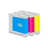 Quill Brand® Brother LC51 Remanufactured C/M/Y Ink Cartridge, Standard Yield, 3/Pack (LC513PKS) (Lif