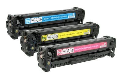 Quill Brand® Remanufactured Cyan/Magenta/Yellow Standard Yield Toner Cartridge Replacement for HP 305A (CF370AM), 3/Pack