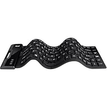 Adesso® Wired Antimicrobial Waterproof Flex Keyboard, Black