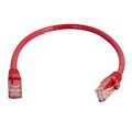 C2G® 27189 Red 150 RJ-45 Male/Male Cat6 Snagless Unshielded Network Patch Cable for Switches/Routers