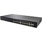 Cisco® 250 Series 26-Ports Rack-Mountable Gigabit Ethernet PoE Smart Switch, Black (SG250-26P)