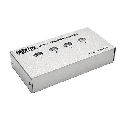 Tripp Lite Printer Sharing USB 2.0 Hub, Silver (U215004R)