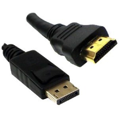 Xavier DisplayPort to HDMI Male/Male Audio/Video Cable, 6', Black (DPHDMI06B)