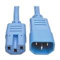 Tripp Lite IEC-320-C14 to IEC320C15 Male/Female Heavy-Duty Computer Power Cord, 3, Blue (P018-003-ABL)