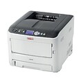 OKI C612n USB & Network Ready Color Laser Printer, White/Gray (62447701)