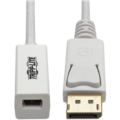 Tripp Lite DisplayPort to Mini-DisplayPort Male/Female Adapter Cable, White, 6 (P134-06N-MDP) (12364478)