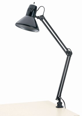 V-LIGHT CFL Architect Style Clamp-On Task Lamp, Black (CAEN804B)