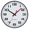 TEMPUS Contemporary Wall Clock with Silent Sweep Quiet Movement, Plastic 13, Black Finish (TC2388FE