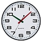 TEMPUS Contemporary Wall Clock with Silent Sweep Quiet Movement, Plastic 13, Black Finish (TC2388FE