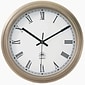 TEMPUS Transitional Wall Clock with Daylight Savings Auto-Adjust Movement, Metal 12.5", Bronze Finish (TC6080BRZ)
