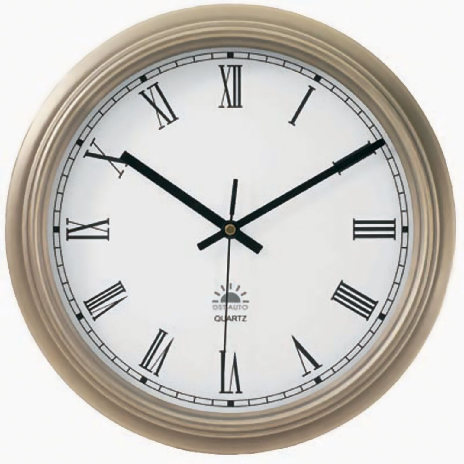 TEMPUS Transitional Wall Clock with Daylight Savings Auto-Adjust Movement, Metal 12.5, Bronze Finish (TC6080BRZ)