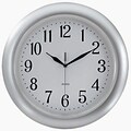 TEMPUS Atomic Wall Clock with Radio Controlled Movement, Plastic 14, Silver Finish (TC6083S)