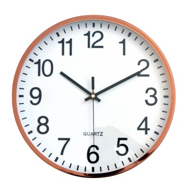 TEMPUS Contemporary Wall Clock with Silent Sweep Quiet Movement, Metal 12",  Chrome Finish (TC6645AC)