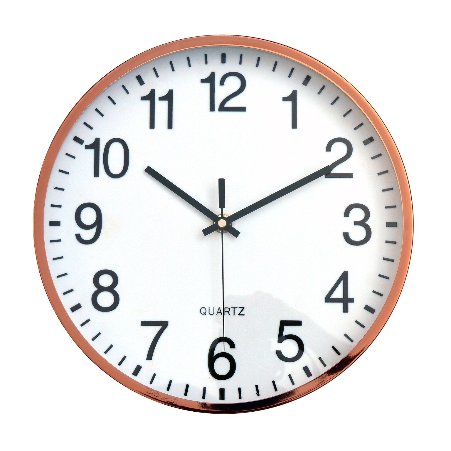 TEMPUS Contemporary Wall Clock with Silent Sweep Quiet Movement, Metal 12,  Chrome Finish (TC6645AC)
