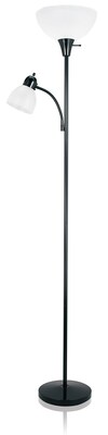 V-LIGHT 3-Way CFL Floor Lamp with Separate Reading Lamp, Black (VS100243B)