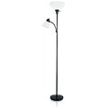 V-LIGHT 3-Way CFL Floor Lamp with Separate Reading Lamp, Black (VS100243B)