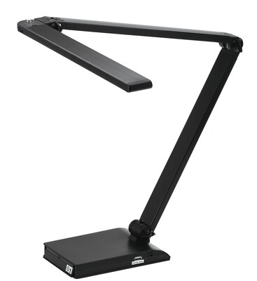 V-LIGHT LED Energy-Saving Z-Frame Style Task Lamp with USB Charging Port, Black (VSL0064C)