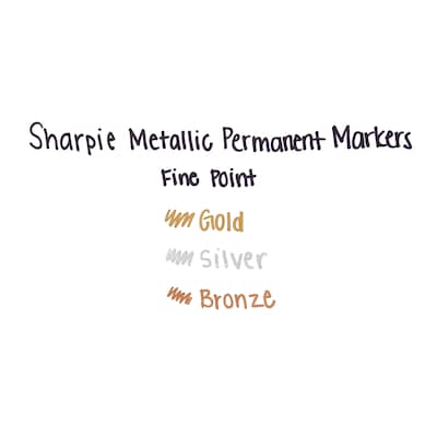 Sharpie Permanent Markers, Fine Tip, Assorted Metallic, 36/Pack (2003900)